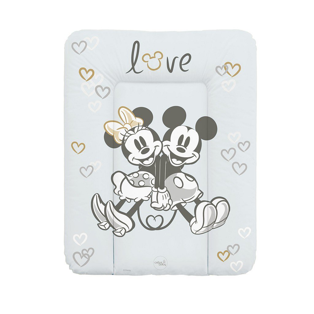 CEBA Podložka přebalovací měkká na komodu 50x70 Disney Minnie & Mickey Grey