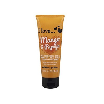 I Love Mango & Papaya vyživující krém na ruce s vůní manga a papáji  75 ml