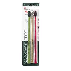 SWISSDENT Colours Zubní kartáček Soft-Medium Festive 3 ks