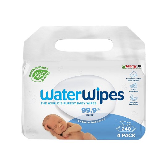 WATERWIPES 100% BIO odbouratené ubrousky 4x60ks