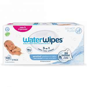 WATERWIPES 100% BIO odbouratené ubrousky 9x60ks
