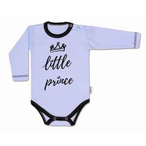 Baby Nellys Body dlouhý rukáv,  Little Prince - modré vel.  80