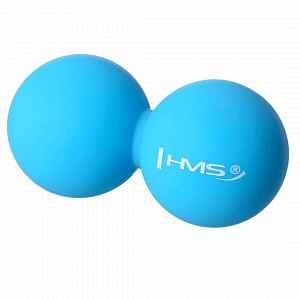 HMS Dvojitý masážní míč Lacrosse ball BLC02 modrý - 6,5cm