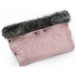 Zimní rukávník FLUFFY s kožešinou, růžový