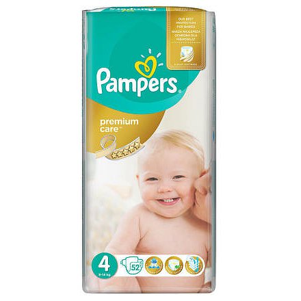 PAMPERS Premium Care Maxi 8-14kg dětské pleny 52ks