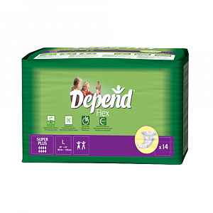 Depend plenkové kalhotky Flex Super Plus L 14ks