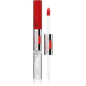 PUPA Milano Made to Last Lip Duo dlouhotrvající tekutá rtěnka s leskem odstín 006 - Fire Red 2x4 ml