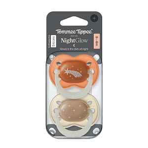 Tommee Tippee SIlikonový dudlík Night 0-6m 2 ks více barevných variant