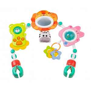 Toyz Senzorický oblouk Zebra – zrcátko, chrastítka, 0–18m