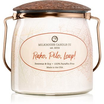 Milkhouse Candle Co. Creamery Rake, Pile, Leap! vonná svíčka Butter Jar 454 g