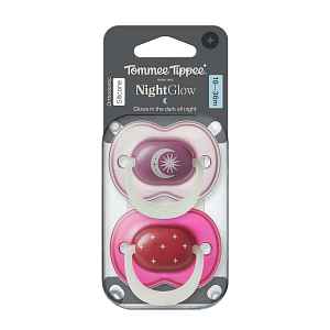 Tommee Tippee Silikonový dudlík Night 18-36m 2 ks více barevných variant