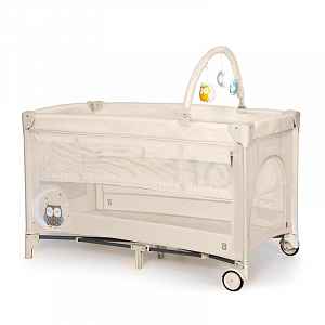 Asalvo COMPLET DUO cestovní postýlka s druhým dnem a hrazdičkou, owl