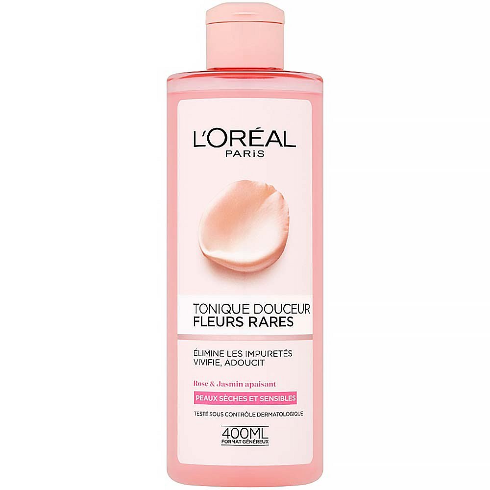 L'ORÉAL Paris Pleťová voda s výtažky vzácných květů pro suchou a citlivou pleť 400 ml