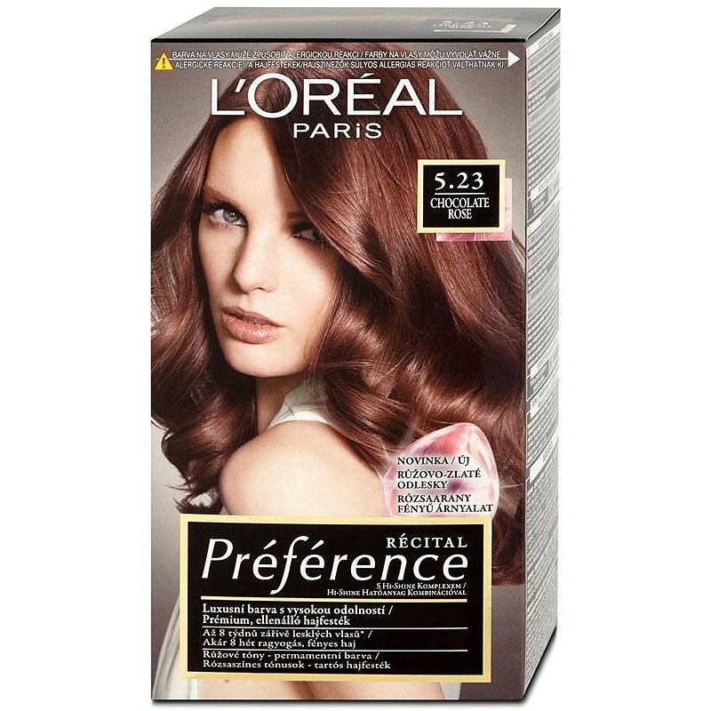 Ľoréal Paris Préférence 5.23 Chocolate Rose barva na vlasy 60 ml