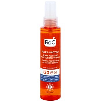 RoC Soleil Protect transparentní ochranný sprej proti stárnutí pokožky SPF 30 150 ml