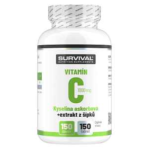 Survival Vitamín C 1000 mg + extrakt z šípků 150 tbl