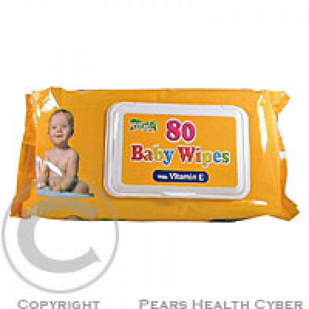 Ubrousky dětské hygienické Baby Wipes vit.E 80 ks s distr.
