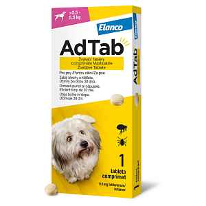 ADTAB 112 mg žvýkací tableta pro psy (2,5–5,5 kg) 1 kus