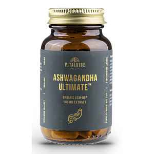 Vitalvibe Ashwagandha Ultimate KSM-66®, extrakt, 500 mg, BIO, 60 vegan kapslí