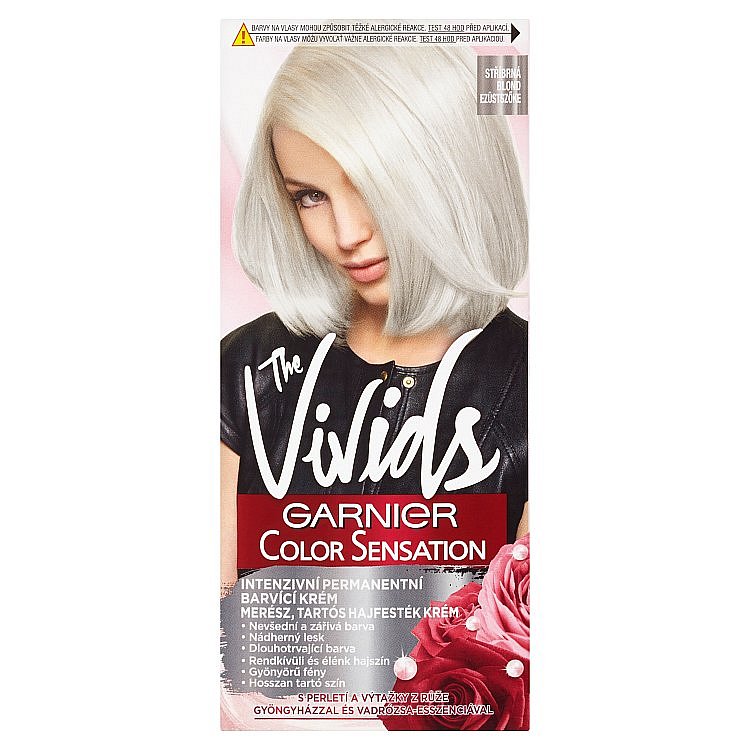 Garnier Color Sensation The Vivids intenzivní permanentní barvící krém stříbrná blond 80 ml
