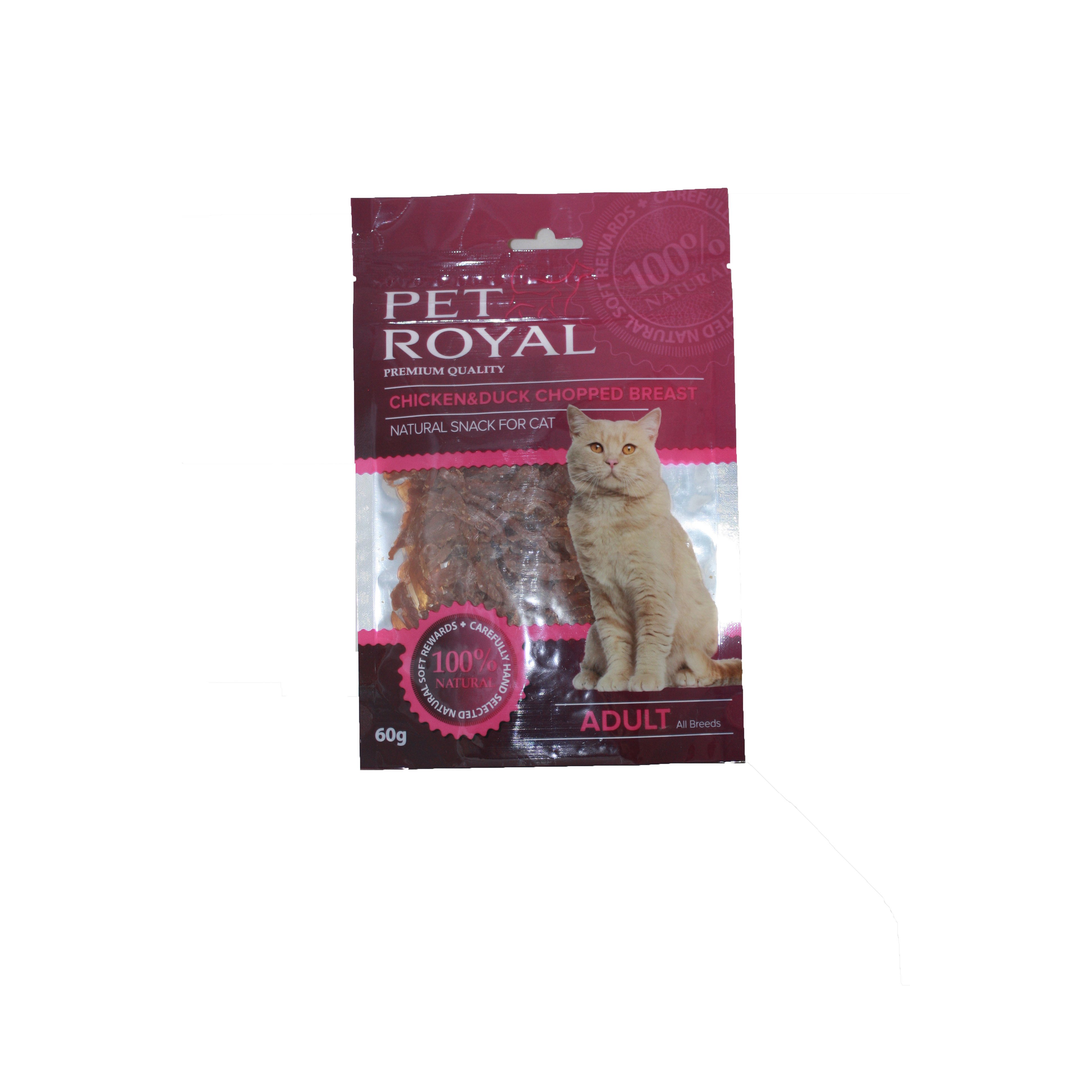 Pet Royal Cat kuřecí a kachní prsa krájená 60g