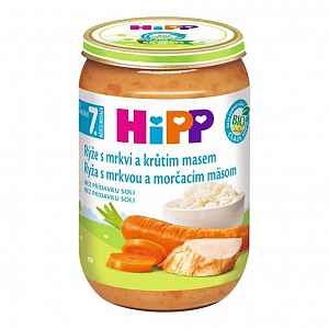 HIPP JUNIOR MENU BIO Rýže s karotkou a krůtím masem 220g