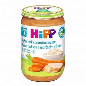 HIPP JUNIOR MENU BIO Rýže s karotkou a krůtím masem 220g