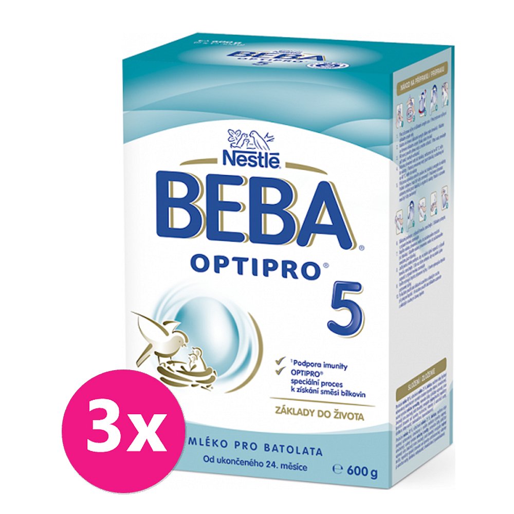 3x NESTLÉ BEBA 5 OPTIPRO (600 g) - kojenecké mléko