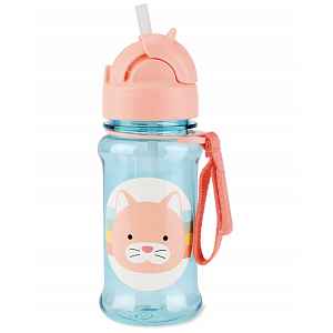 SKIP HOP Zoo tritan Láhev s brčkem 355ml Kočička 12m+