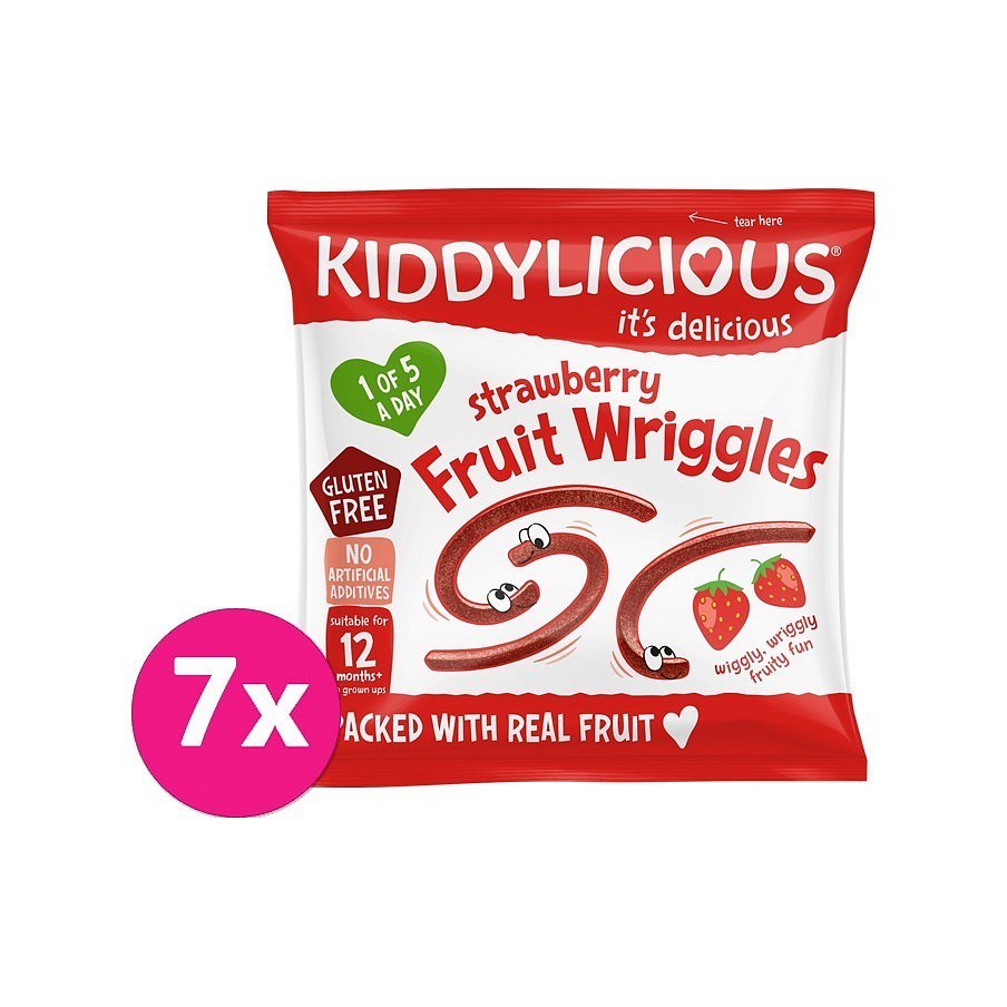 7 x KIDDYLICIOUS Žížalky jahodové