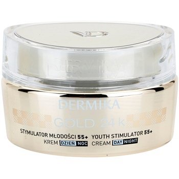 Dermika Gold 24k Total Benefit luxusní omlazující krém 55+  50 ml