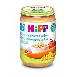 HIPP JUNIOR MENU BIO Zelenina s těstovinami a šunkou 220g