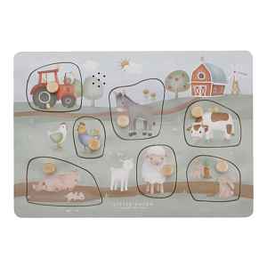 Little Dutch Little Farm Sound Puzzle puzzle ze dřeva 1 ks
