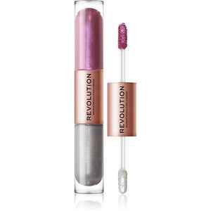 Revolution Double Up tekuté oční stíny 2 v 1 odstín Subliminal Lilac 2x2.2 ml