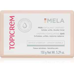 Topicrem MELA Unifying Exfoliating Bar čisticí mýdlo s exfoliačním účinkem na obličej a tělo 150 g
