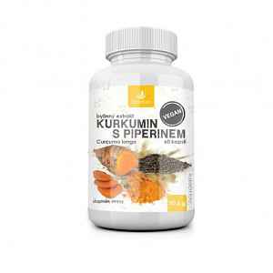 Allnature Kurkumin s piperinem bylinný extrakt 60kapslí