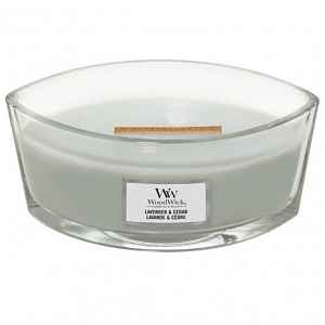 WoodWick Lavender & Cedar Loď ( levandule a cedr ) - Vonná svíčka 453 g