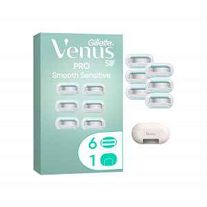 Gillette Venus Pro Smooth Sensitive náhradní holicí hlavice + kryt na žiletku 6 ks