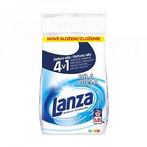 Lanza Fresh & Clean prášek na praní na bílé prádlo 90 dávek