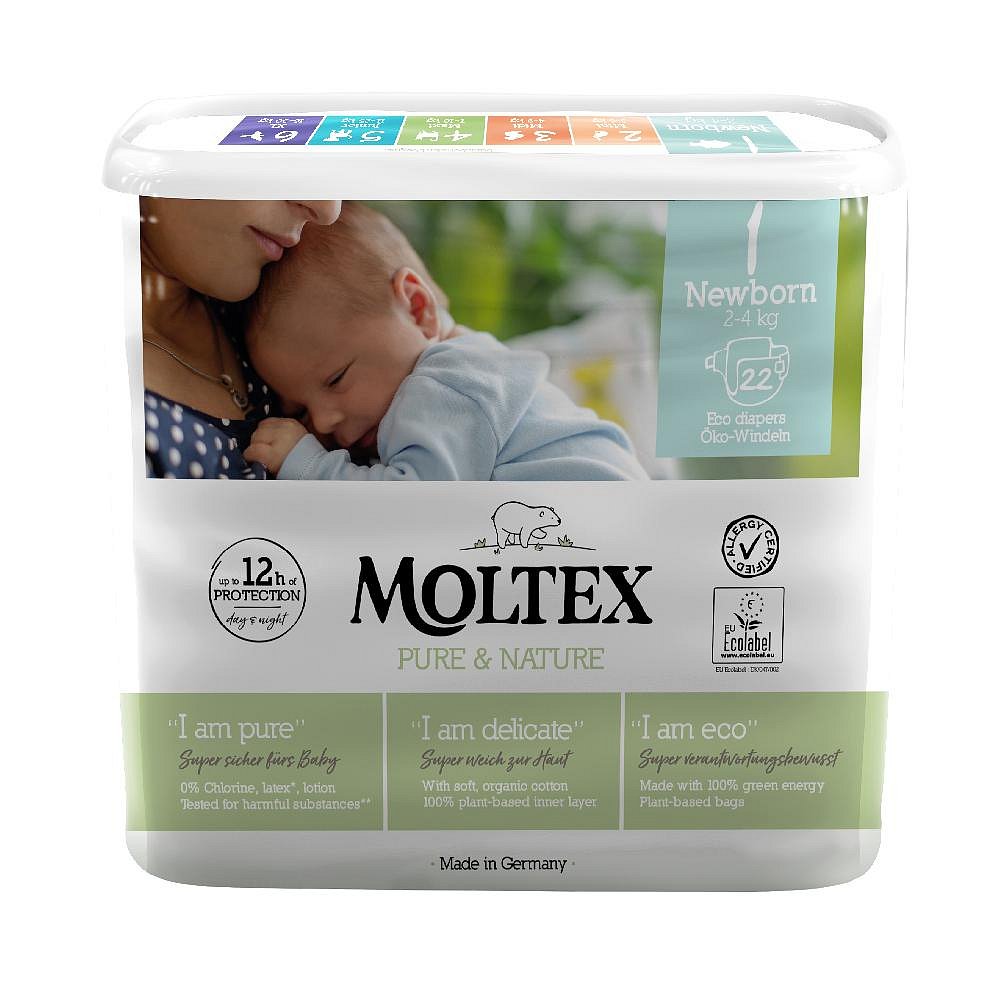MOLTEX Pure & Nature Newborn 2-4 kg  22 ks
