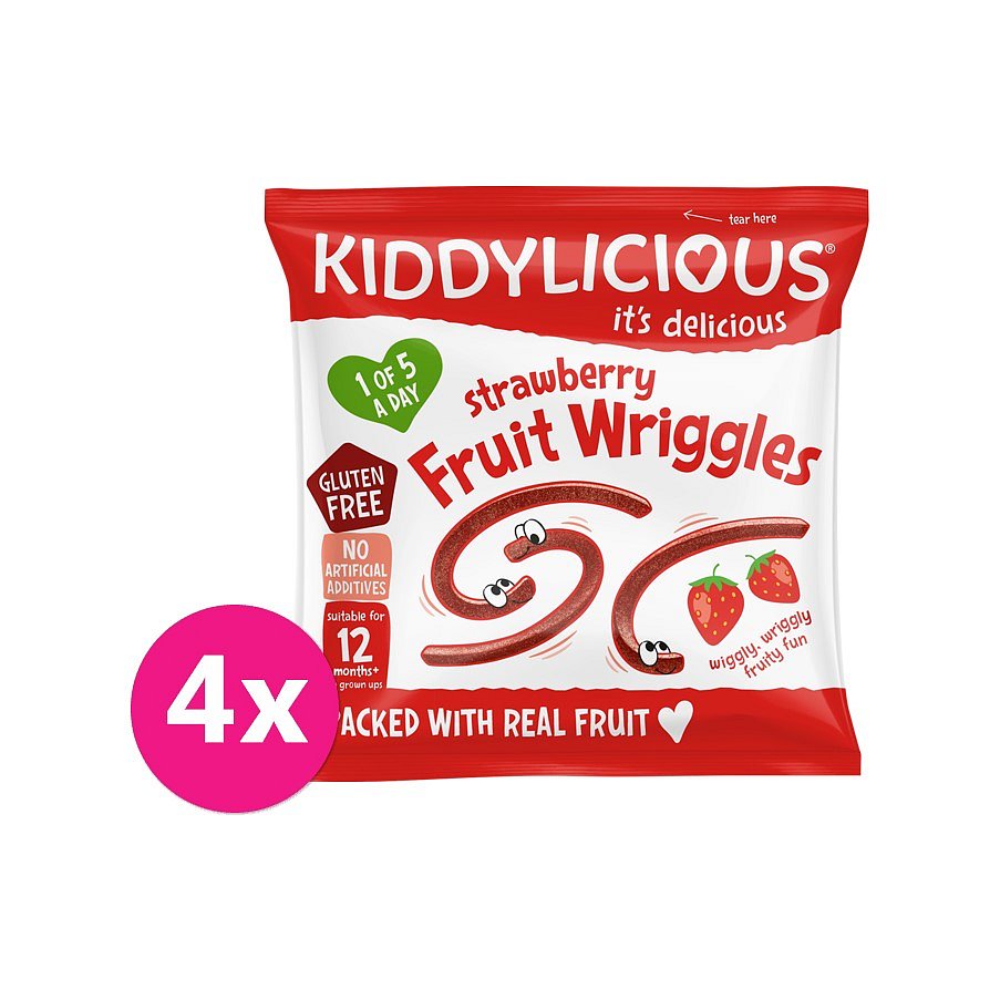 4 x KIDDYLICIOUS Žížalky jahodové