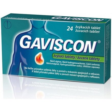Gaviscon žvýkací tablety por.tbl.mnd. 24ks