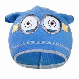 New Baby Podzimní dětská čepička  mimoň světle modrá, vel. 110 (4-5r)