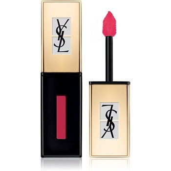 Yves Saint Laurent Vernis À Lèvres Pop Water rtěnka a lesk na rty 2 v 1 s mokrým efektem odstín 204 Onde Rose 6 ml