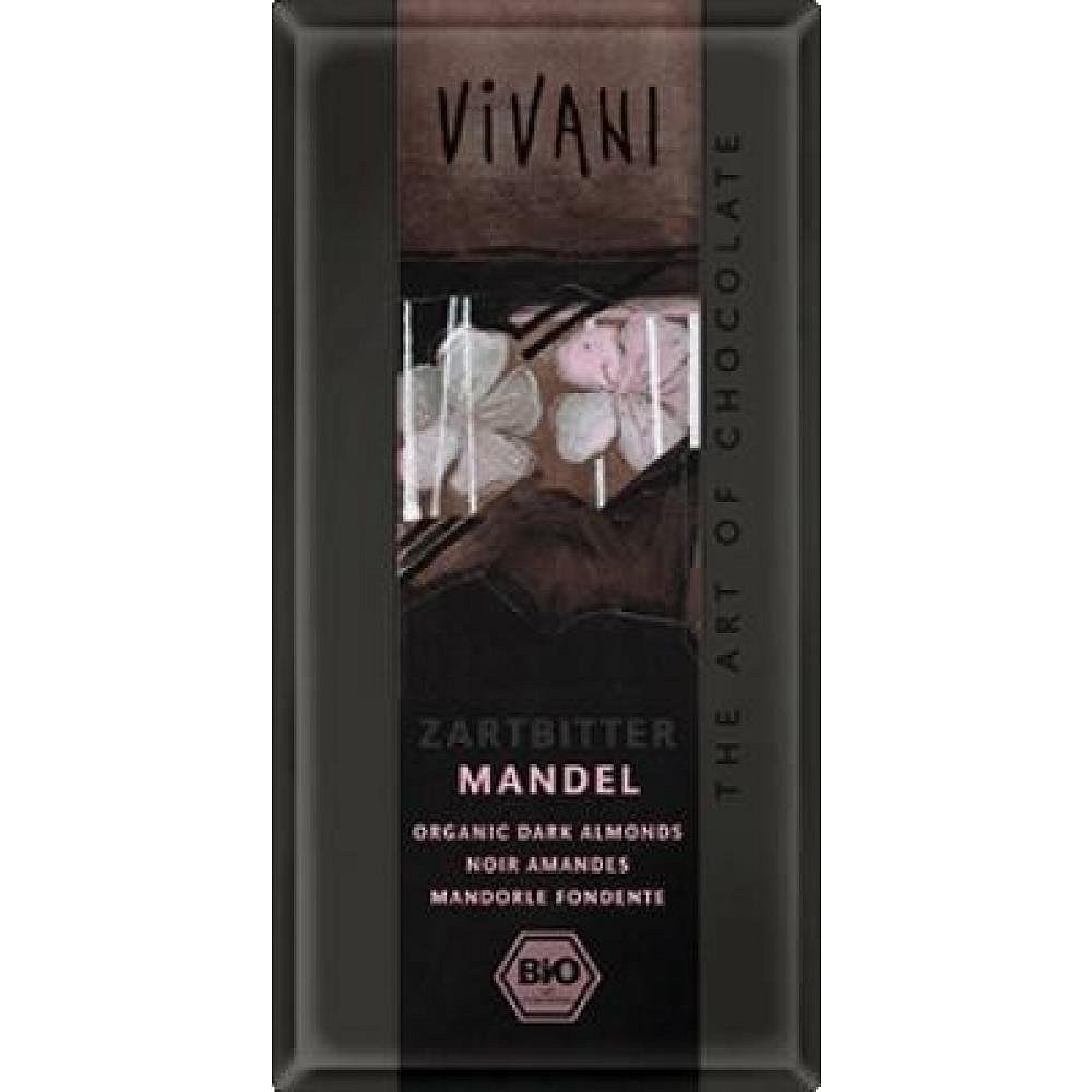 Hořká čokoláda s mandlemi VIVANI 100g-BIO