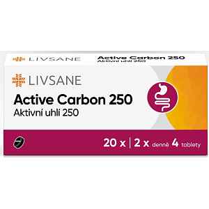 Livsane Active Carbon 250 tbl.20