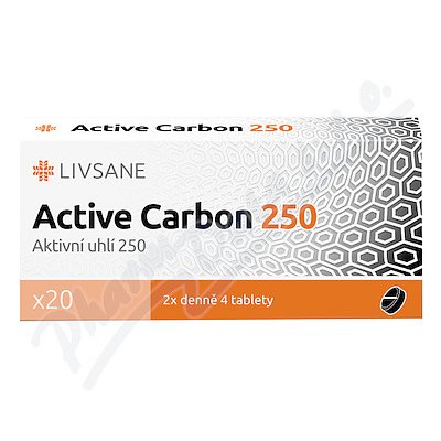 Livsane Active Carbon 250 tbl.20