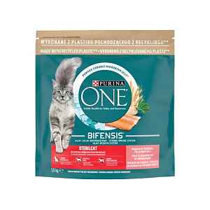 Purina ONE Bifensis Sterilised granule pro kočky losos 1,5kg
