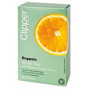 Čaj Clipper organic white tea + Orange 25x2g