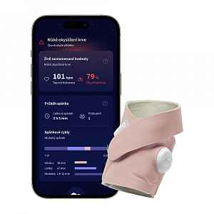 OWLET Dream Sock monitor dechu Dusty Rose
